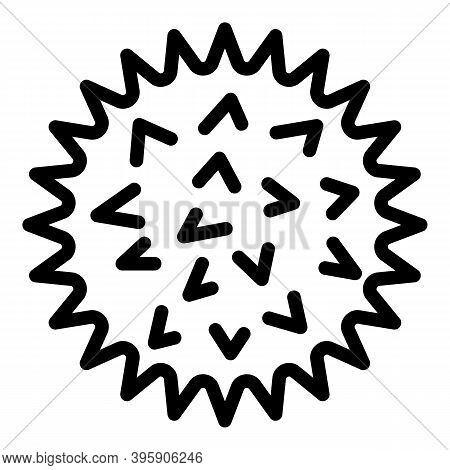 Raw Chetnut Icon. Outline Raw Chetnut Vector Icon For Web Design Isolated On White Background