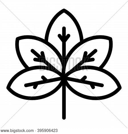 Park Chetnut Leaf Icon. Outline Park Chetnut Leaf Vector Icon For Web Design Isolated On White Backg