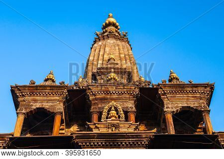 Krishna Mandir Or Krishna Temple At Patan Durbar Square In Lalitpur Or Patan City Near In Kathmandu 