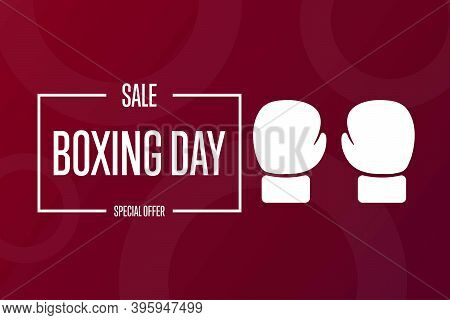 Boxing Day Sale. Holiday Concept. Template For Background, Banner, Card, Poster With Text Inscriptio