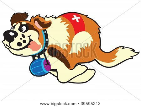 Cartoon cane San Bernardo