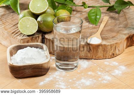Baking Soda - Sodium Bicarbonate, Water And Lemon.