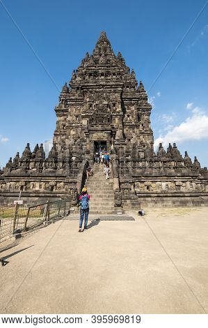 Yogyakarta, Indonesia - 09 September 2018: Prambanan Or Rara Jonggrang Is A 9th-century Hindu Temple