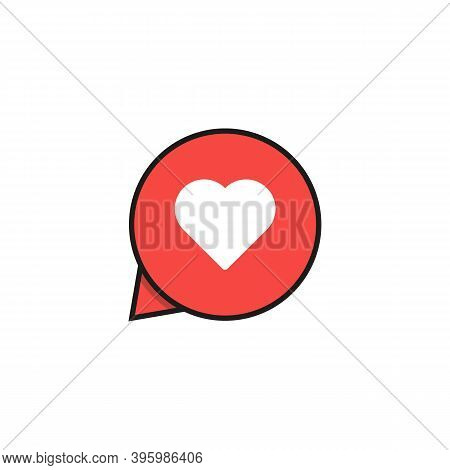 Vinnitsa, Ukraine - 23 November 2020. Social Network Hearth. Vector Icon