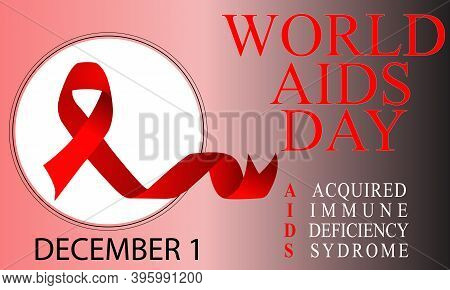 World Aids Day Banner Or Poster Vector Design