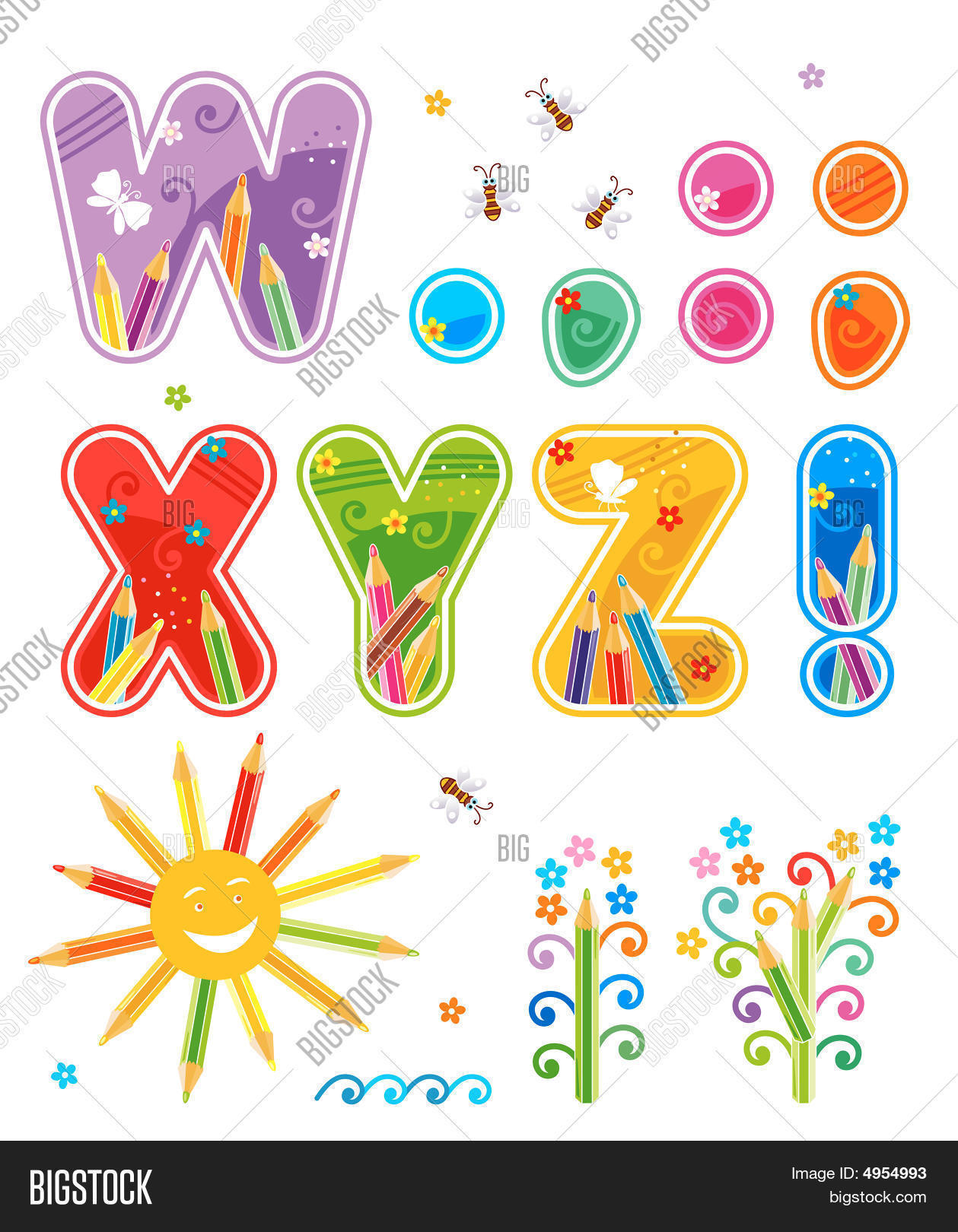 Alphabet Set Letters Vector & Photo (Free Trial) | Bigstock
