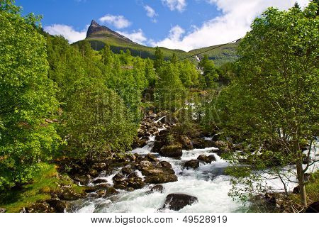 Stream With  Waterfalls