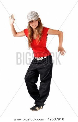 joven mujer baila la danza moderna