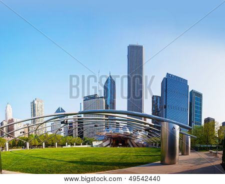 Jay Pritzker Pavilion In Millennium Park In Chicago