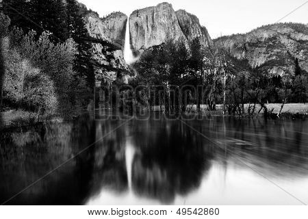 Merced River In Black And White
