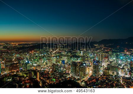 Modern Urban City At Night