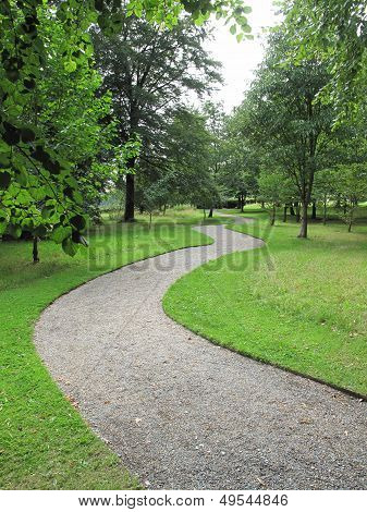 Curving Garden Pathway