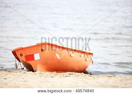 Lifeguard Beach Rescue Equipment Orange Boat