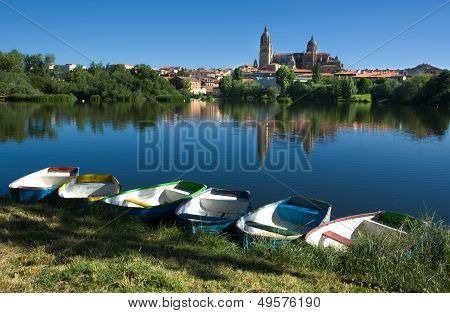 Boats Next In Front Of Salamanca
