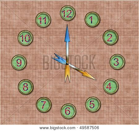 Tsifeblat Clock With Hands On Glamor Background
