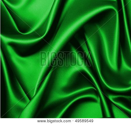 Green Silk Abstract Background