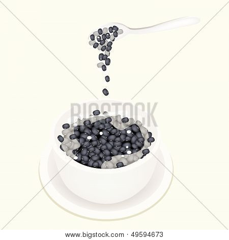 Black Bean Sweet Dessert With Coconut Milk