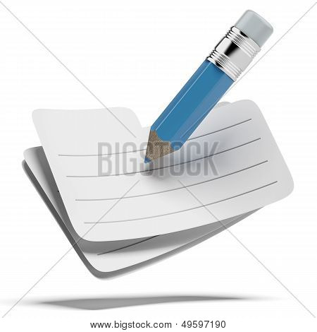 recipe cards and pancil