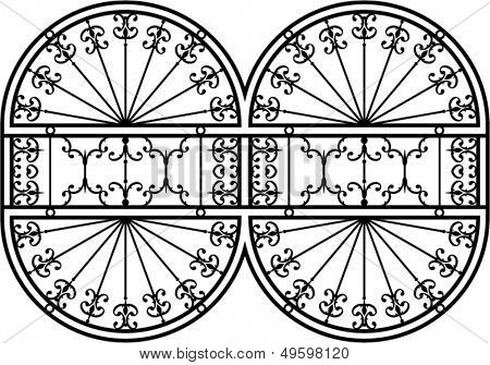 Cancello in ferro battuto, porta, recinzione, finestra, Grill, ringhiera design
