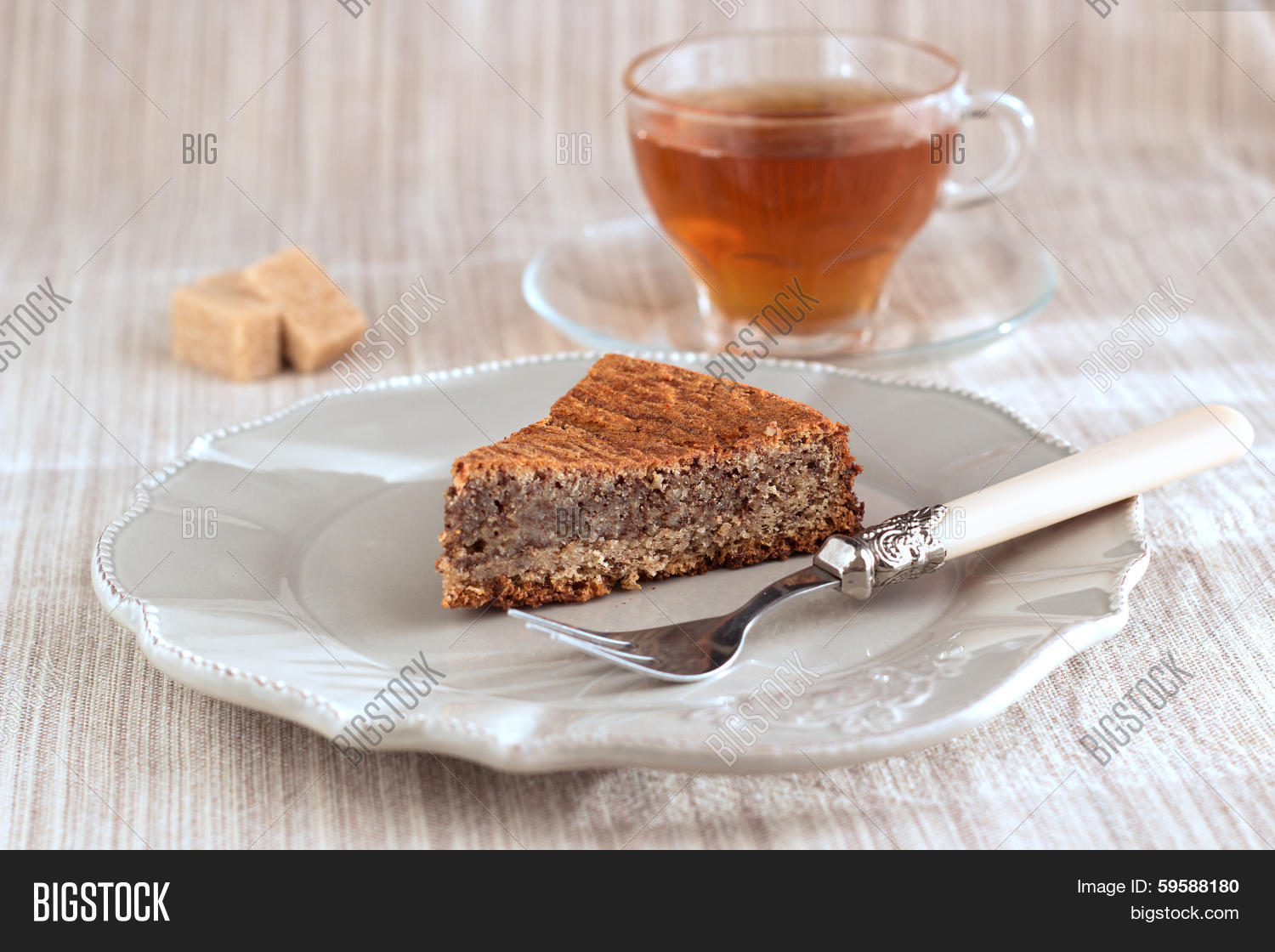 Chocolate Almond Cake Image Photo Free Trial Bigstock