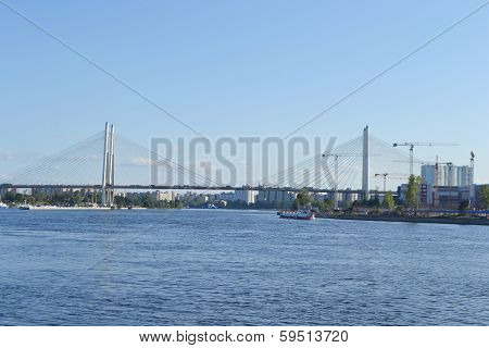 Cable-braced Bridge In St.petersburg