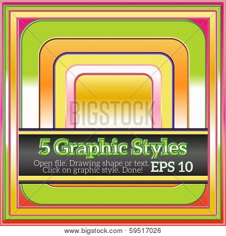 Set of Colorful Graphic styles for Various Design.
