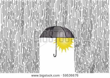 Umbrella and sun.