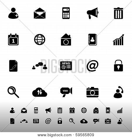 Mobile Phone Icons On White Background