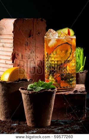 Pimm's with Fruit Cocktail
