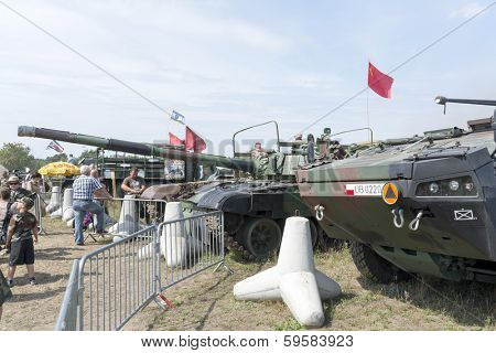 BORNE SULINOWO, POLAND - AUGUST 16: Presentation of historic military vehicles on 