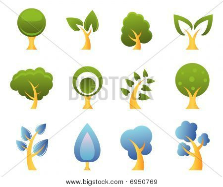 tree icons vector