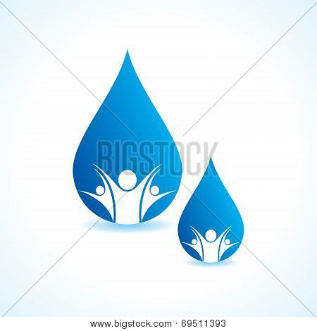 Save water concept stock vector