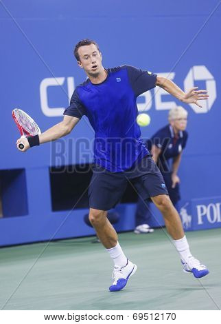 Philipp Kohlschreiber during  fourth round match at US Open 2013 against Rafael Nadal