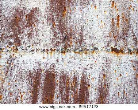 Rusty metal welding seam