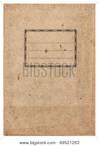 Old Paper Book Cover Isolated On White