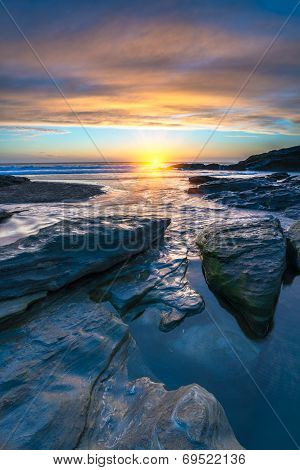 The Beach At Trebarwith In Cornwall