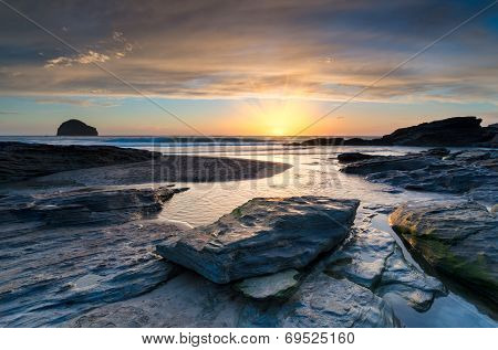 Trebarwith Strand Beach