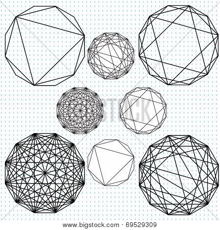 Geometric pattern drawings