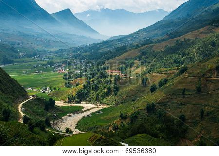 Rice Field Terraces At Sapa Vietnam