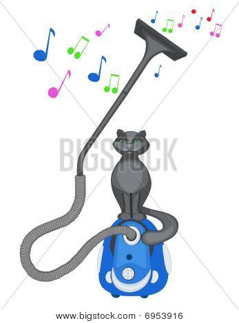 Vacuum Cleaner And Cat