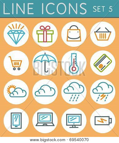 Travel Line Icons Set. Vector Web Design Elements