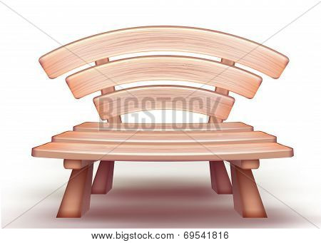 Vector wooden bench