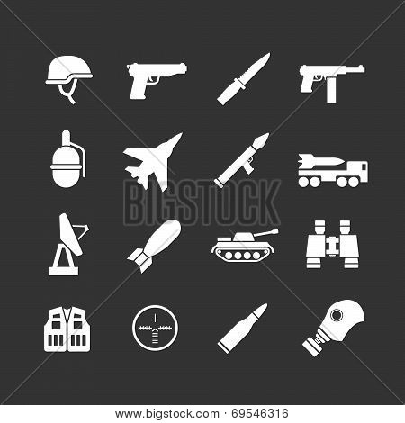 Set Icons Of Army And Military