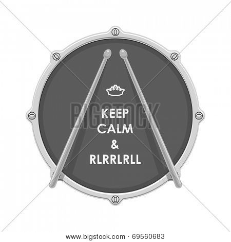 Drum with instructions for a paradiddle