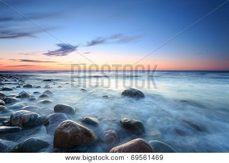 Sunset over the Baltic sea