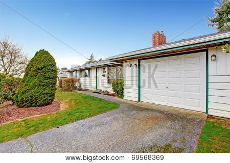 House With Garage And Driveway