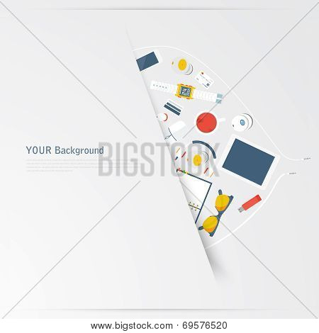 I'm fond of gadgets. Vector set Flat business