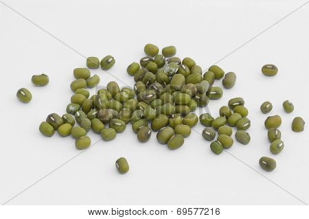 Mung Beans Isolated On White Background