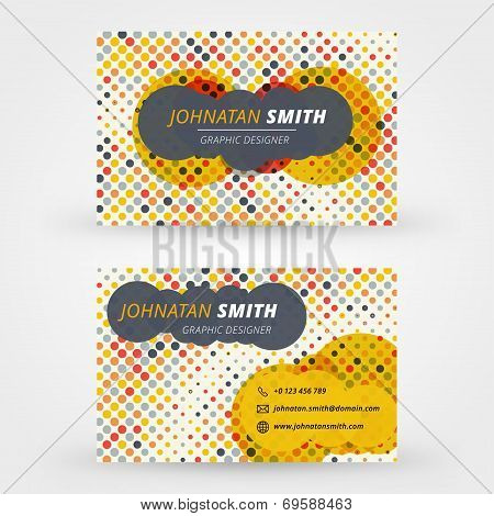 Creative business card vector design print template