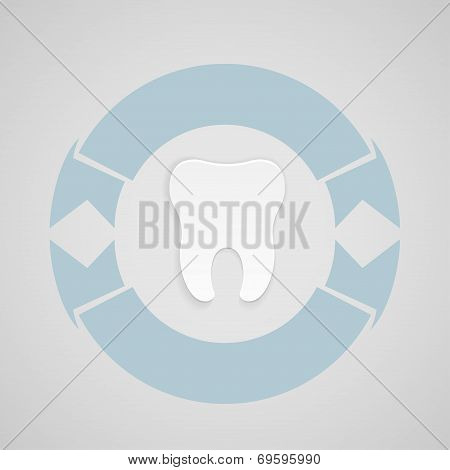 Dental Emblem With Blue Corcle
